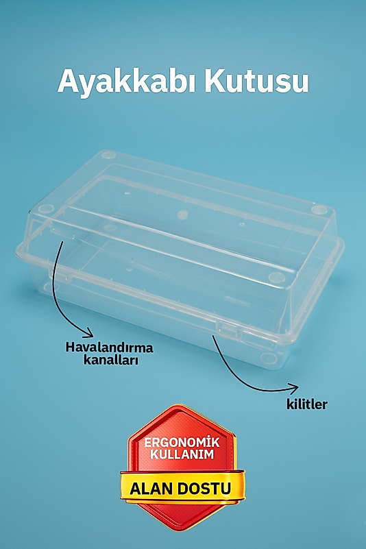 FREFLY 10 Adet Bayan Ayakkabı Saklama Kutusu - Şeffaf Ayakkabı Kabı Seyahat Için Uygundur Tr Plastik