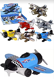 Metal alaşımlı, çek-bırak mekanizmalı (friction powered) planör/savaş uçakları