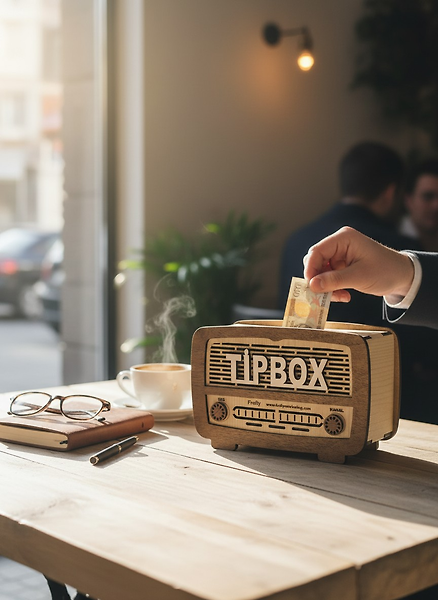 ESKİ RADYO GÖRÜNÜMLÜ KUMBARA TİPBOX