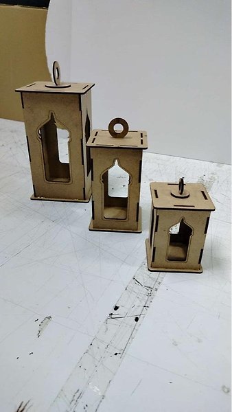 FREFLY Ramazan feneri Nikah Süslemesi / 3 lü Set pilli led Mumlu Dekoratif hediye