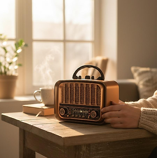 Everton RT-676 Retro Görünümlü 3 Band Fm/am/sw Radyo, Bluetooth Hoparlör ve Fenerli