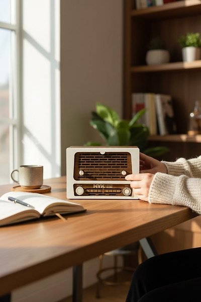 FREFLY STORE Tip Box Bahşiş Kutusu Nostaljik Radyo Görünümlü
