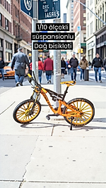 1/10 Ölçekli metal Dağ bisikleti hareketli süspansion koleksiyonluk