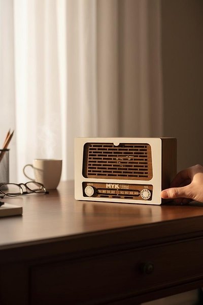 FREFLY STORE Tip Box Bahşiş Kutusu Nostaljik Radyo Görünümlü