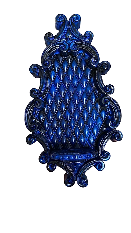 EL YAPIMI EL BOYAMASI PARLAK KOYU MAVİ DEKOATİF ŞAMDAN MUMLUK