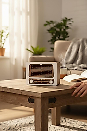 FREFLY STORE Tip Box Bahşiş Kutusu Nostaljik Radyo Görünümlü