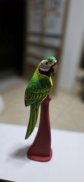 Dekoratif biblo Canlı renkli 40 cm boy Papağan