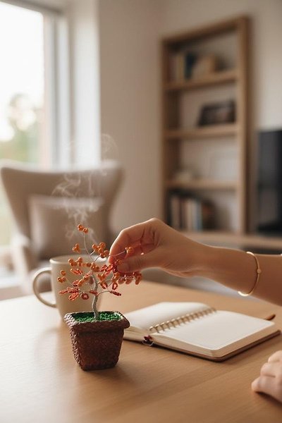 14 şubata özel bir hediye Minik boncuklardan yapılan ve estetiğini