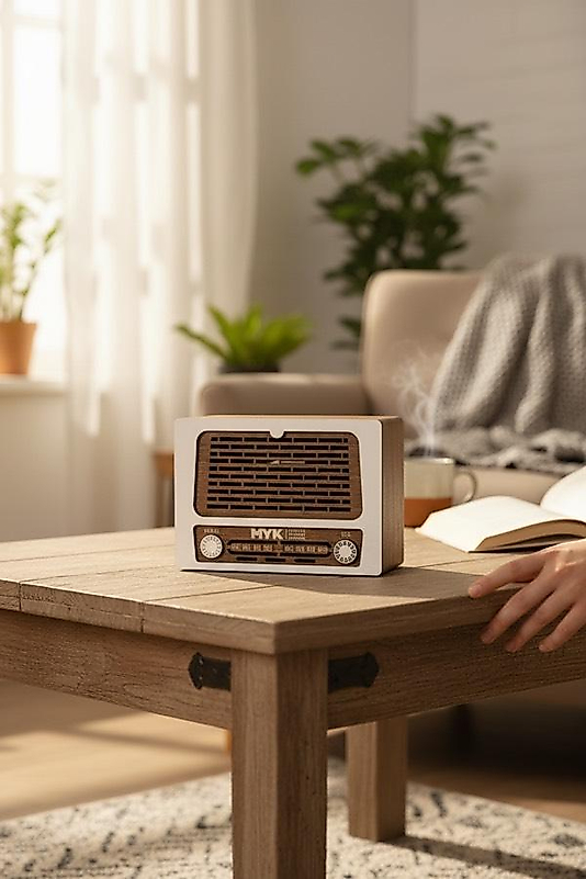 FREFLY STORE Tip Box Bahşiş Kutusu Nostaljik Radyo Görünümlü