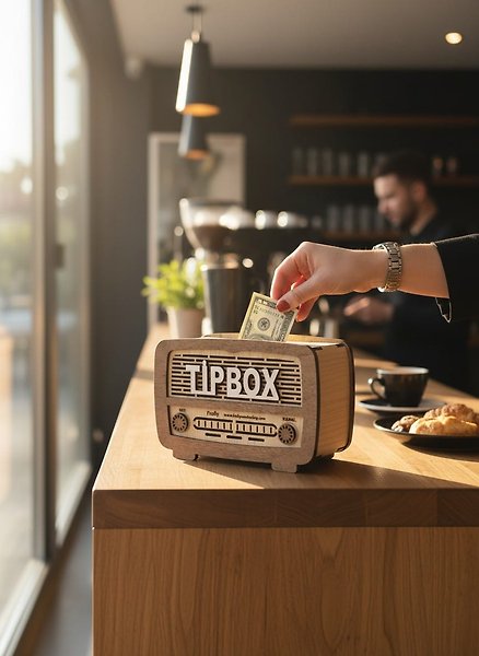 ESKİ RADYO GÖRÜNÜMLÜ KUMBARA TİPBOX