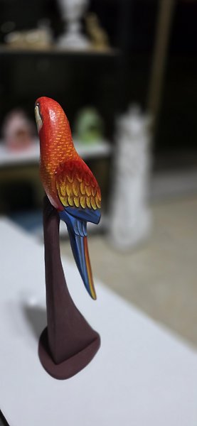 Dekoratif biblo Canlı renkli 40 cm boy Papağan