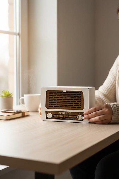 FREFLY STORE Tip Box Bahşiş Kutusu Nostaljik Radyo Görünümlü