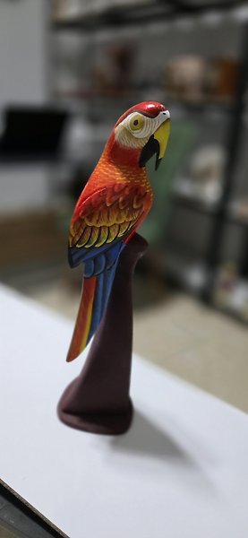 Dekoratif biblo Canlı renkli 40 cm boy Papağan