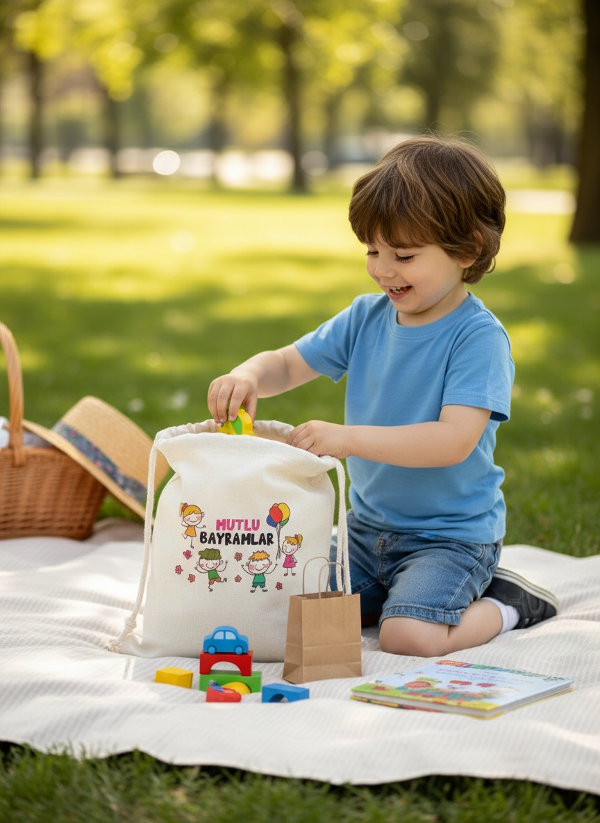 Bayram Şeker Harçlık ve Şeker Kesesi 10 adet Ebatlar 15x20